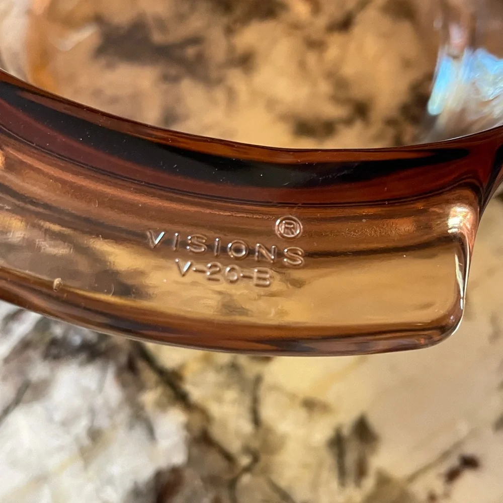 Vision Amber Glass Double Boiler Insert Only Corning Ware France V-20-B